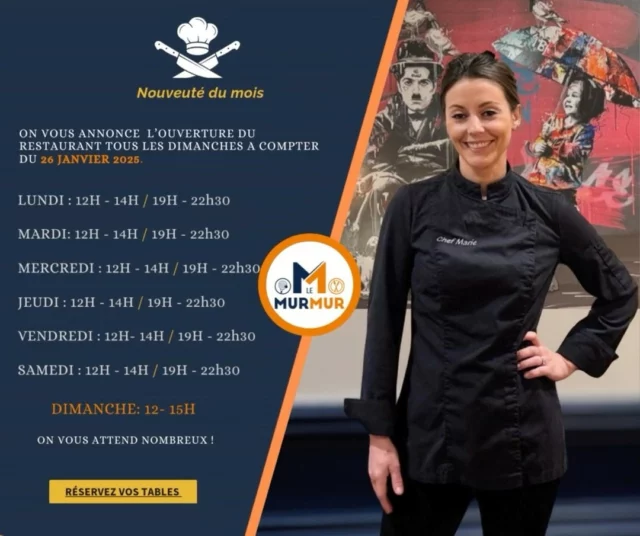 Le Murmur évolue et vous réserve de belles surprises ! ✨ 

Nous avons le plaisir d’accueillir notre nouvelle cheffe, prête à ravir vos papilles avec des plats savoureux et généreux.

Venez découvrir sa cuisine et partager un moment gourmand dans une ambiance toujours aussi chaleureuse ! 🍷🔥

🎉 À partir de ce dimanche 26 janvier, Le Murmur vous accueille tous les dimanches midi pour un moment de partage et de plaisir autour de bons petits plats.

Envie d’un déjeuner convivial entre amis ou en famille ? Réservez votre table dès maintenant ! 🍷✨

📍 Le Murmur – Marsac

#DimancheGourmand #LeMurmurMarsac #DéjeunersConviviaux #NouvelleCheffe #LeMurmurMarsac #GastronomieEtConvivialité #perigueuxmaville #Dordogne